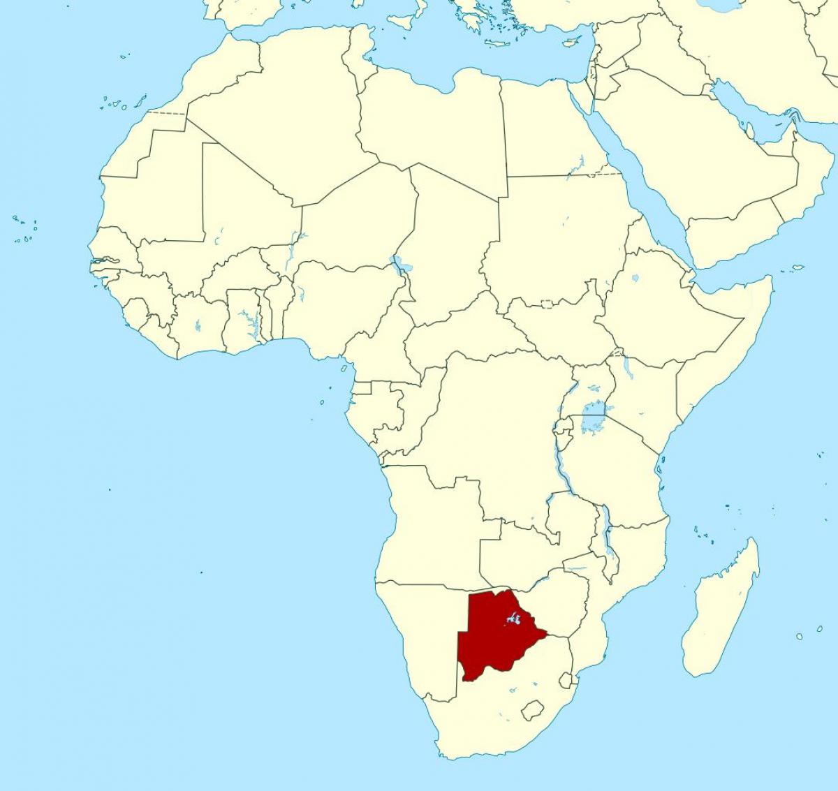 քարտեզ Բոտսվանա Աֆրիկա